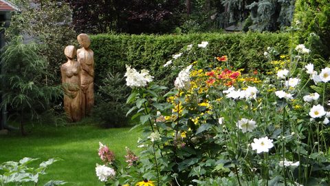 Paar 2 – holzskulpturen, Douglasie