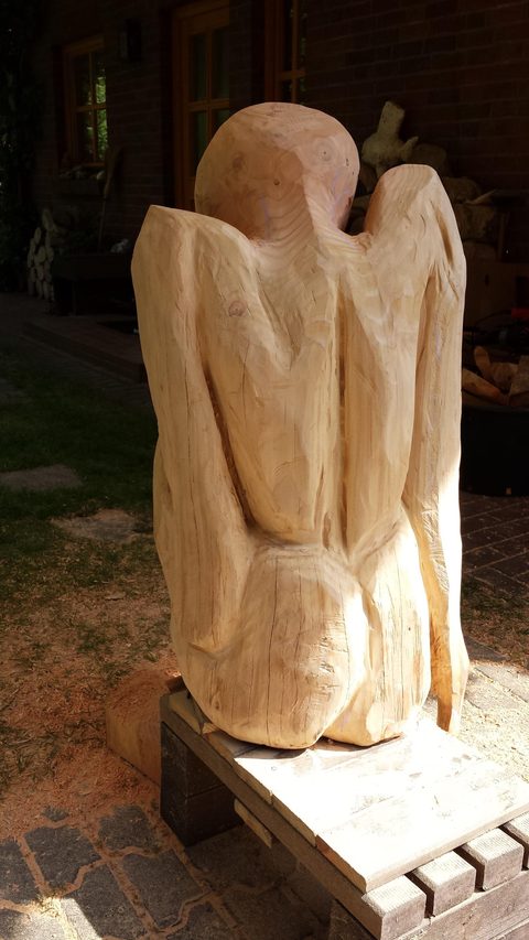 Der Poet – holzskulpturen, Douglasie