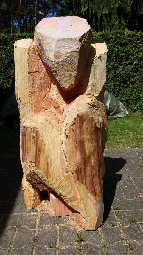 Der Poet – holzskulpturen, Douglasie