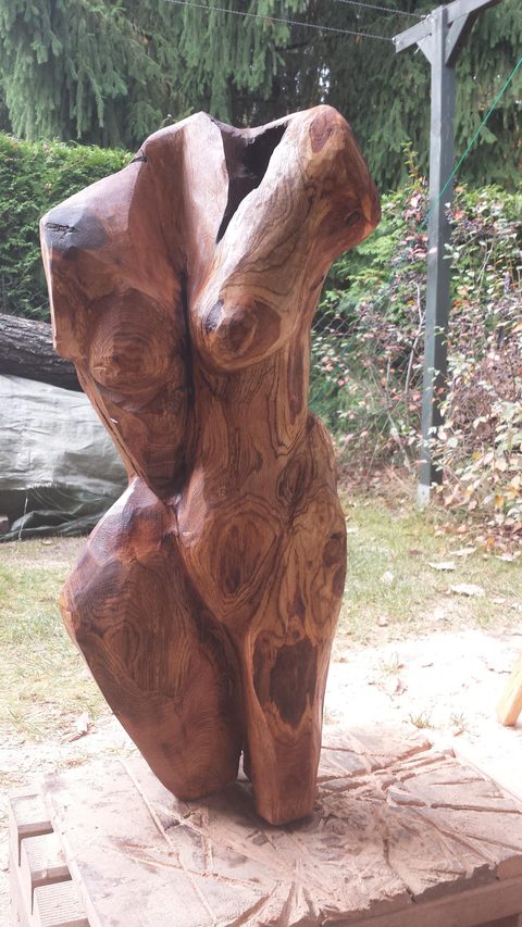 Die Kräftige – holzskulpturen, Spitzeiche