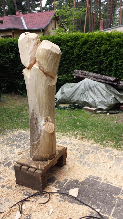 Hochzeitspaar – holzskulpturen, Linde