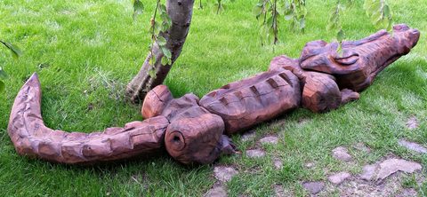 Marten – holzskulpturen, Eiche, Ahorn
