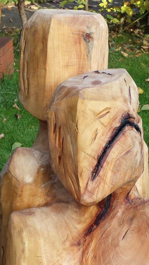 Paar 3 – holzskulpturen, Linde