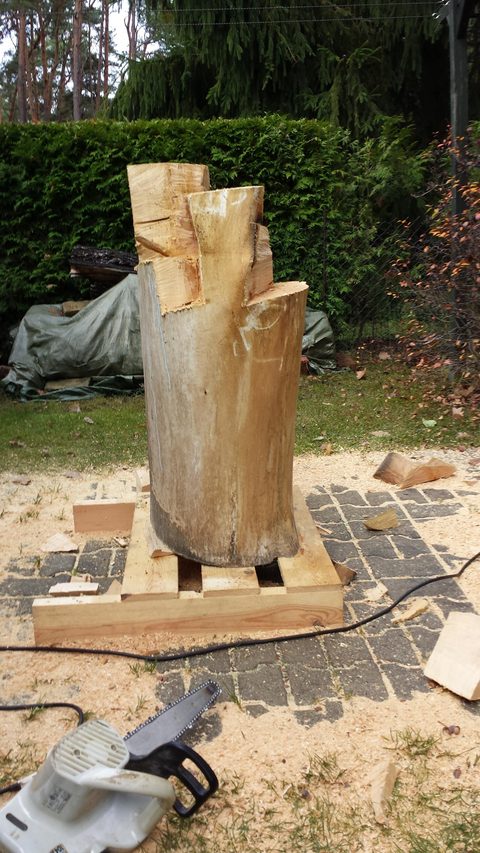 Paar 3 – holzskulpturen, Linde