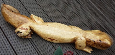 Waranus – holzskulpturen, Eiche