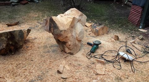 gewurmte Brust – holzskulpturen