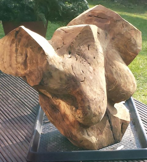 gewurmte Brust – holzskulpturen