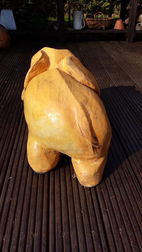 Lillefant – holzskulpturen, Eiche
