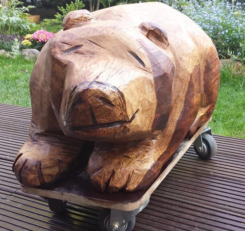 Maulbärchen – holzskulpturen, Eiche