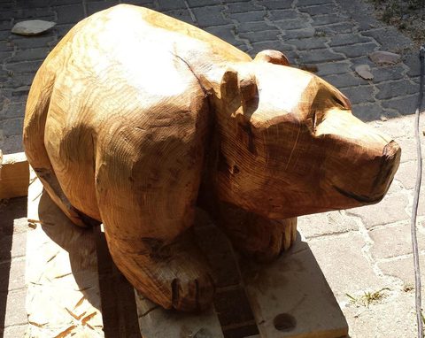Maulbärchen – holzskulpturen, Eiche