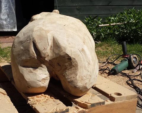 Maulbärchen – holzskulpturen, Eiche