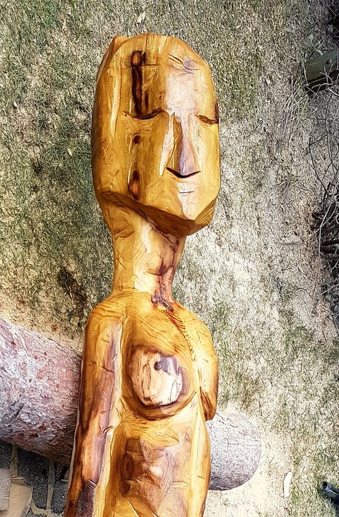 magersucht – holzskulpturen, Robinie