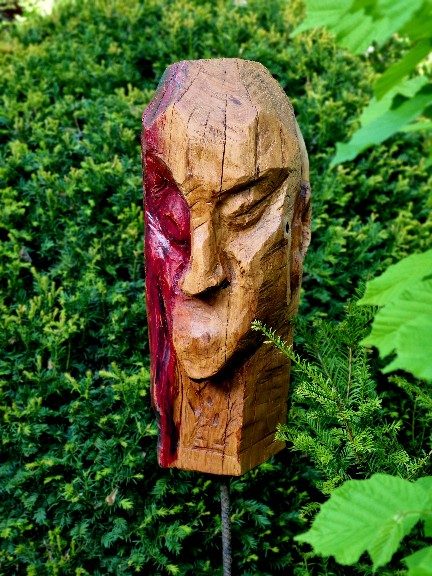 krieger – holzskulpturen, Eiche