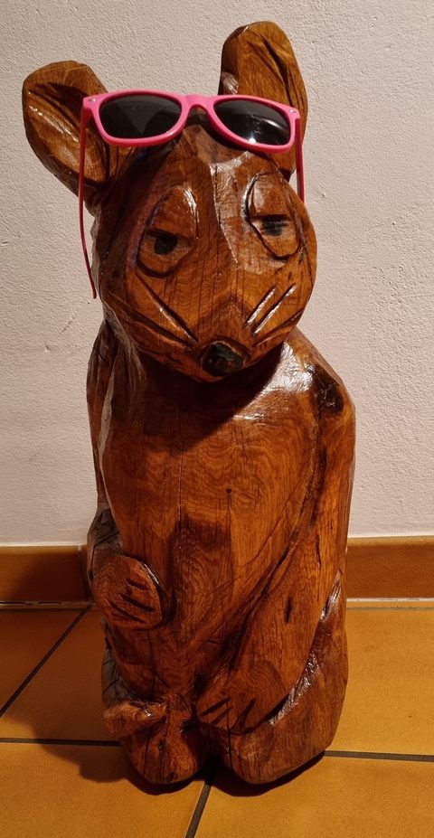 maus – holzskulpturen, Eiche